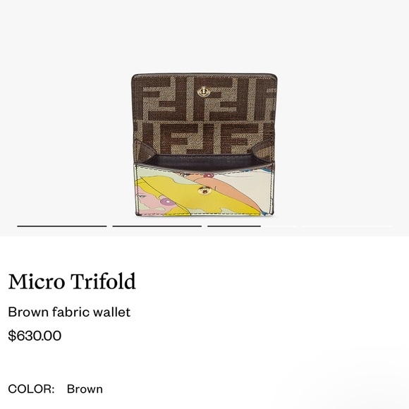 Fendi Micro Hairdo Girls Trifold Wallet - Picture 13 of 14